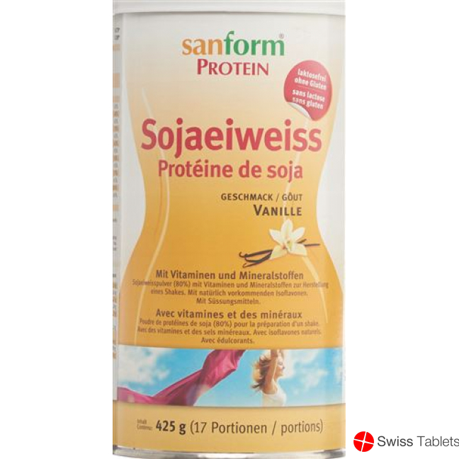 Sanform Soja Eiweiss Pulver Vanille Dose 425g buy online