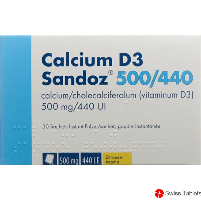 Calcium D3 Sandoz Pulver 500/440 30 Stück buy online
