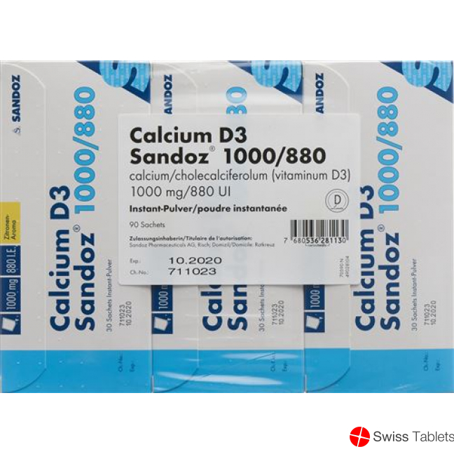 Calcium D3 Sandoz Pulver 1000/880 90 Stück buy online