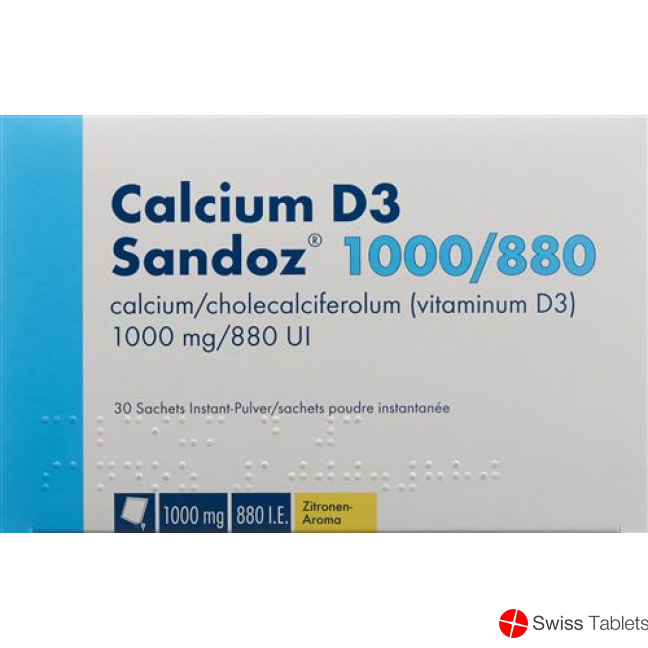 Calcium D3 Sandoz Pulver 1000/880 30 Stück buy online