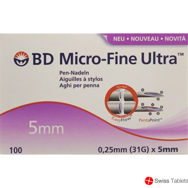 BD Microfine Ultra Pen Nadel 5mm 100 Stück buy online
