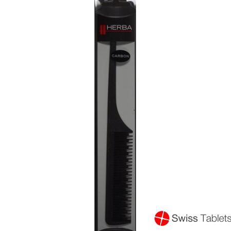 Herba Carbon tail comb finely serrated black buy online
