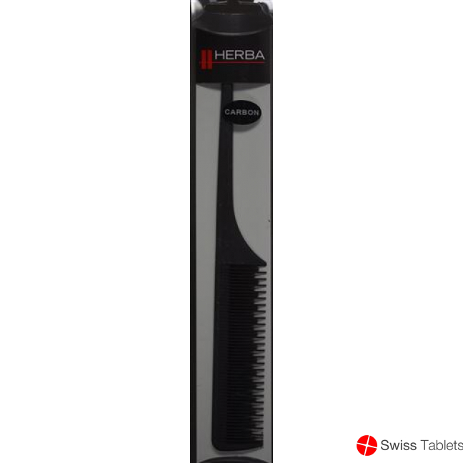 Herba Carbon tail comb finely serrated black buy online