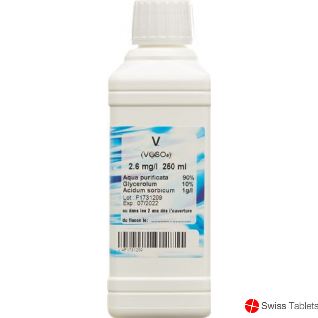 Oligopharm Vanadium Lösung 2.6mg/l 500ml buy online