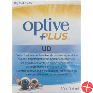 Optive Plus UD eye care drops 30 Monodos 0.4 ml