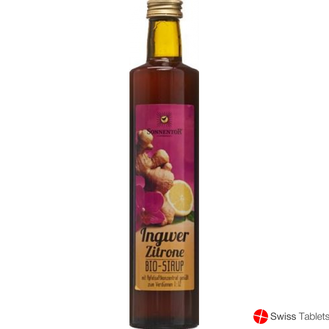 Sonnentor Lemon and ginger syrup 6 x 500 ml