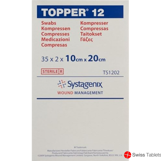 Topper 12 Nw Kompressen 10x20cm Steril 15 Beutel 5 Stück buy online