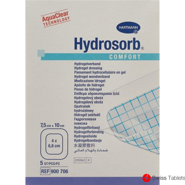 Hydrosorb Comfort Hydrogel 7.5x10cm Steril 5 Stück buy online