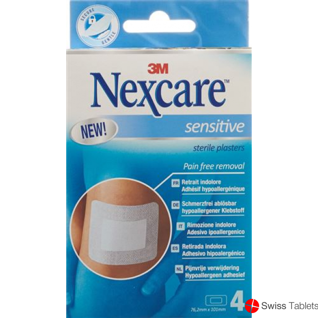 3M Nexcare Sensitive Skin Pads 4 Stück buy online