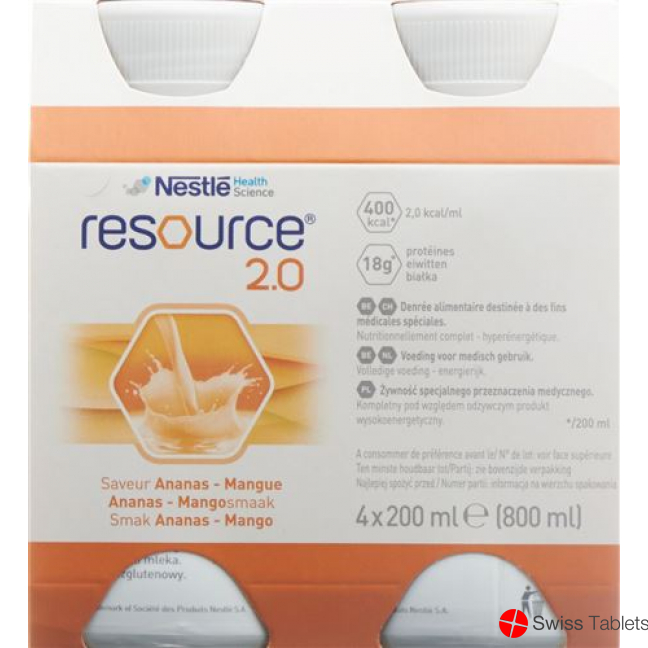 Resource 2.0 Ananas Mango 4x 200ml buy online