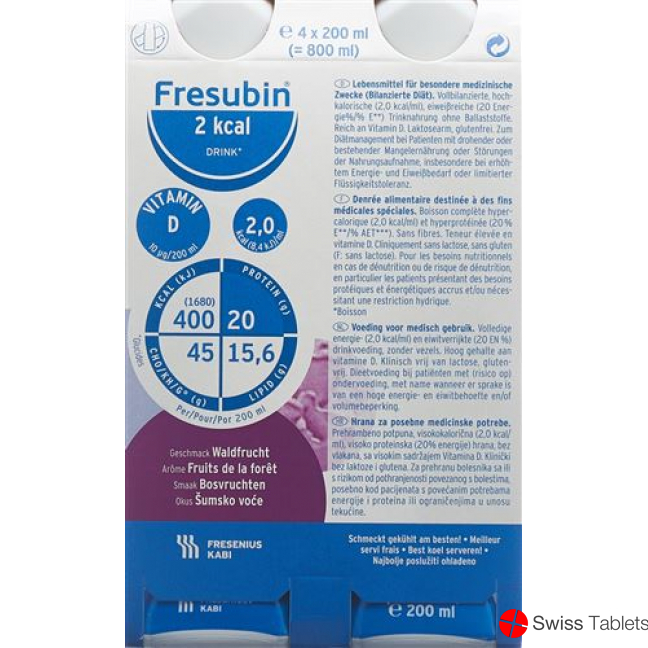 Fresubin 2 Kcal Drink Waldfru Neu 4 Flatcap 200ml buy online