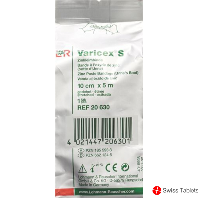 Varicex S Zinkleimbinde 10cmx5m 10 Stück buy online