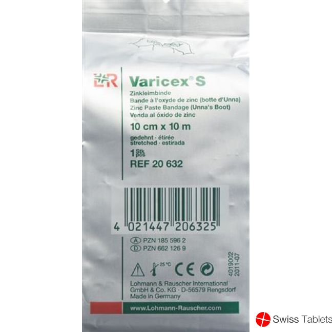 Varicex S Zinkleimbinde 10cmx10m 10 Stück buy online