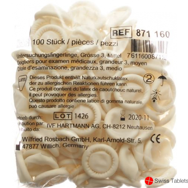 IVF Untersuchungsfingerlinge Grösse 3 100 Stück buy online