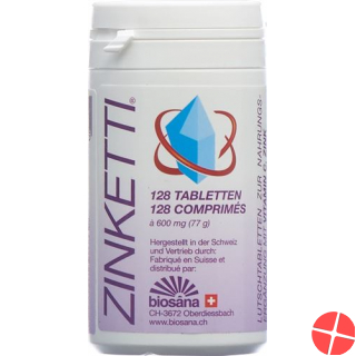 Biosana Zinketti Tabletten Dose 128 Stück Biosana Zinketti Tabletten Dose 128 Stück