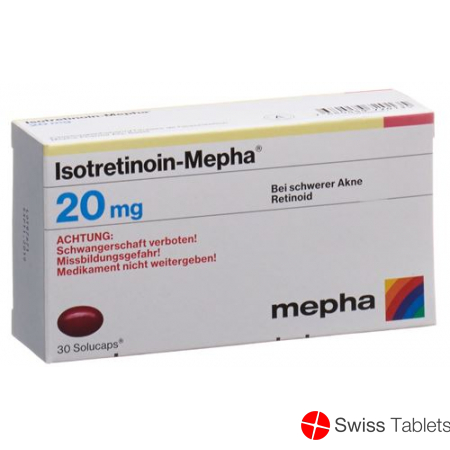 Isotretinoin Mepha Solucaps 20mg 100 Stück buy online