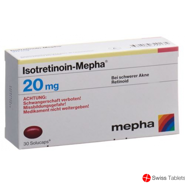 Isotretinoin Mepha Solucaps 20mg 100 Stück buy online