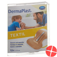 Dermaplast Textil Fingertip Plasters 5x6cm 12 Pieces