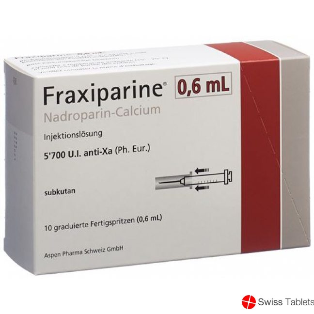 Fraxiparine 0.6ml Injektionslösung 100 Fertigspritzen 0.6ml buy online
