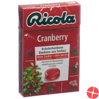 Ricola Cranberry Bonbons Oz M Stevia Box 50g