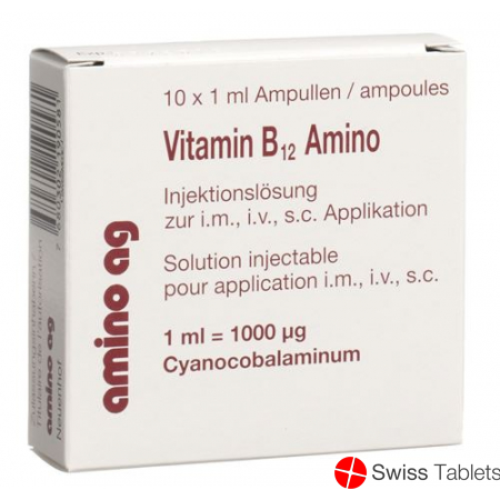 Vitamin B12 Amino Injektionslösung 1000mcg 100 Ampullen 1ml buy online