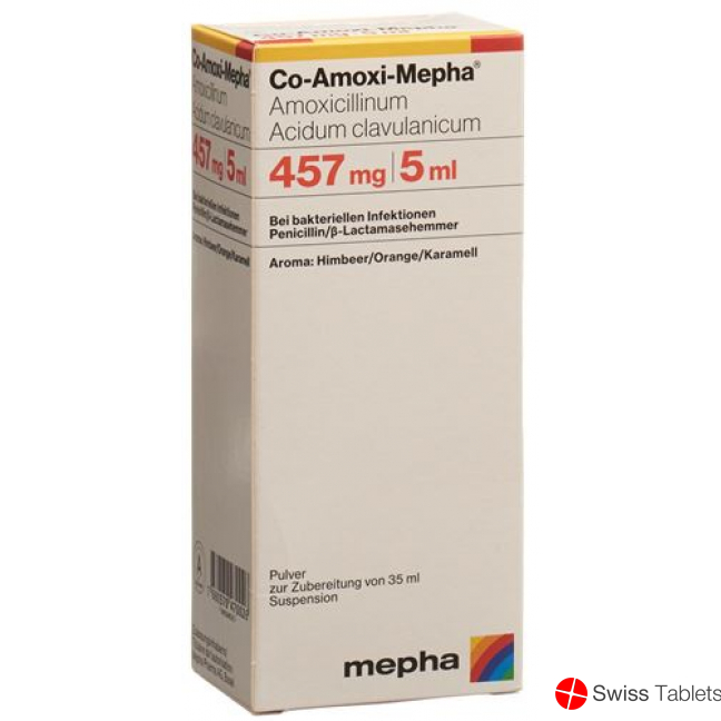 Co Amoxi Mepha Pulver 457mg Suspension 140ml buy online
