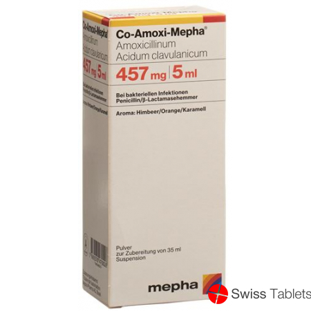 Co Amoxi Mepha Pulver 457mg Suspension 70ml buy online