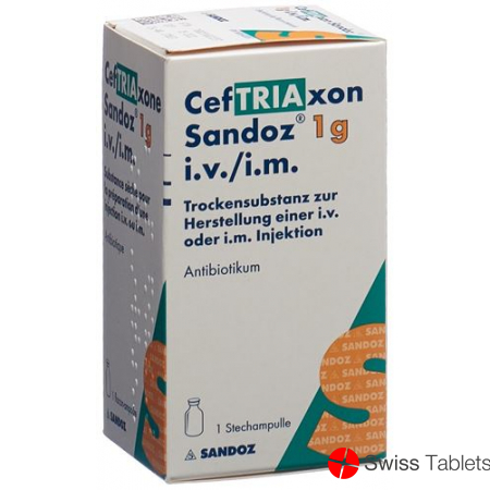 CEFTRIAXONE SANDOZ TROSUB 1G