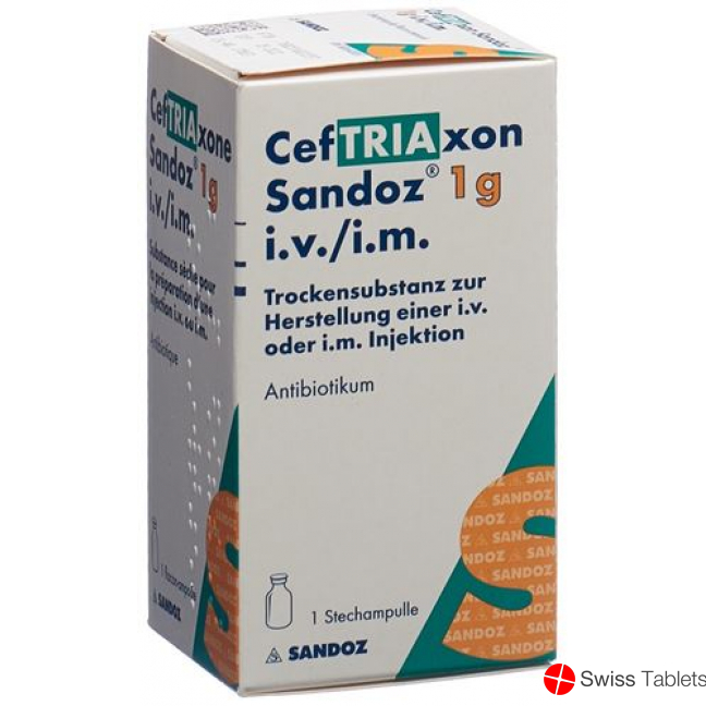 CEFTRIAXONE SANDOZ TROSUB 1G