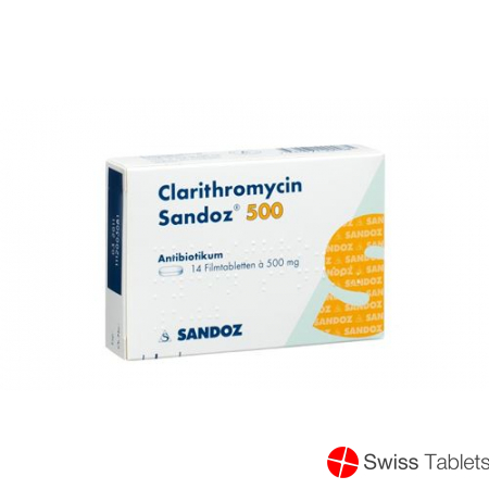 Clarithromycin Sandoz Filmtabletten 500mg 20 Stück buy online Clarithromycin Sandoz Filmtabletten 500mg 20 Stück buy online