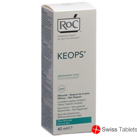 Roc Keops Deodorant Stick Sans Alcool 40g buy online