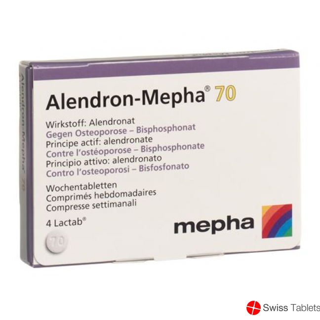 Alendron Mepha 70 Lactabs 70mg 3x 4 Stück buy online