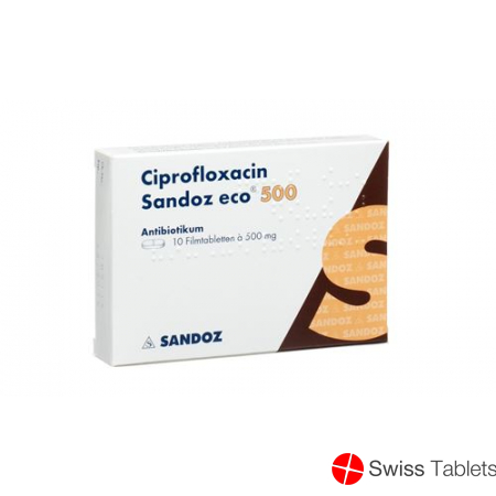 Ciprofloxacin Sandoz Eco Filmtabletten 500mg 20 Stück buy online