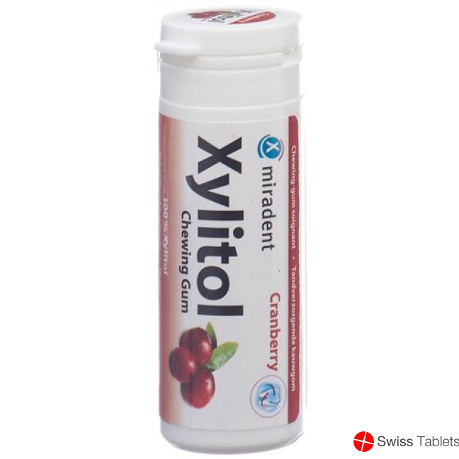 Miradent Xylitol Zahnpflege Kaugummi Cran 12x 30 Stück buy online