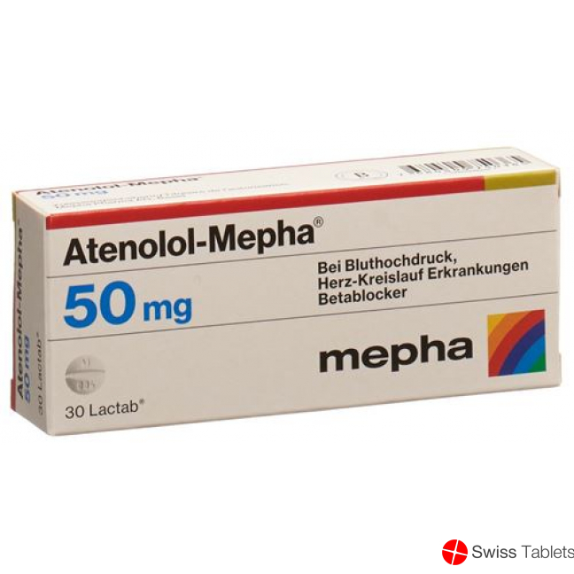 Atenolol Mepha 50 Lactabs 50mg 100 Stück buy online