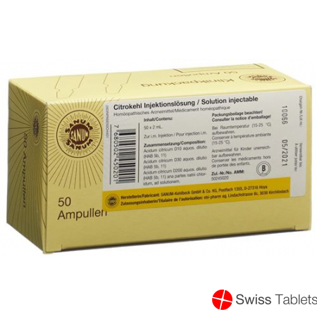 Citrokehl Injektionslösung 10 Ampullen 2ml buy online