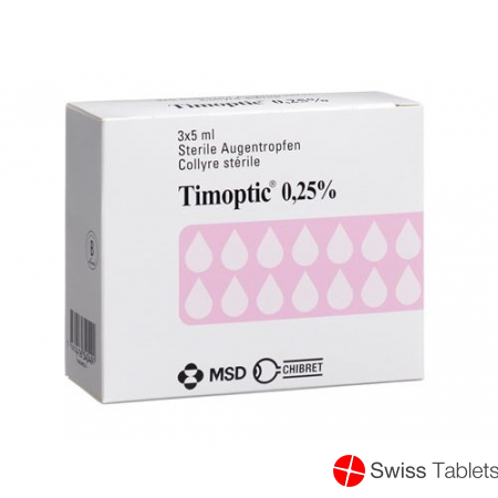 Timoptic Augentropfen 0.25% (neu) 3 Flasche 5ml buy online