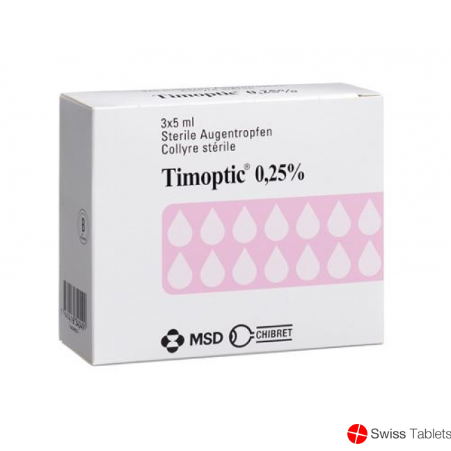Timoptic Augentropfen 0.25% (neu) 3 Flasche 5ml buy online