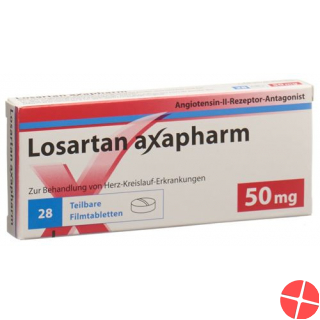 Losartan Axapharm Filmtabletten 50mg 98 Stück Losartan Axapharm Filmtabletten 50mg 98 Stück