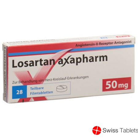 Losartan Axapharm Filmtabletten 50mg 98 Stück buy online