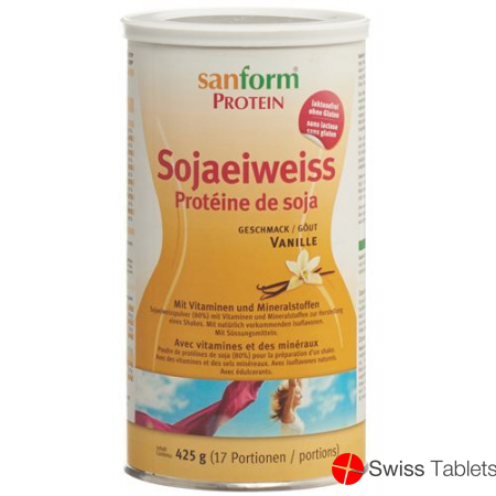 Sanform Soja Eiweiss Pulver Vanille Dose 425g buy online