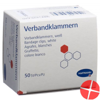 IVF Verbandklammern Latexfrei Weiss 50 Stück