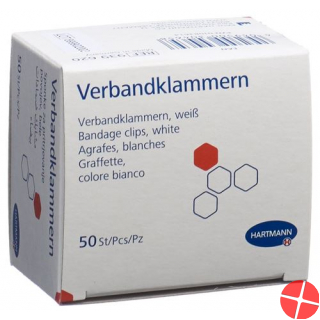 IVF Verbandklammern Latexfrei Weiss 50 Stück