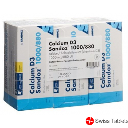 Calcium D3 Sandoz Pulver 1000/880 90 Stück buy online