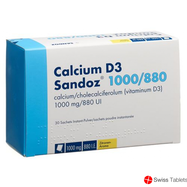 Calcium D3 Sandoz Pulver 1000/880 30 Stück buy online