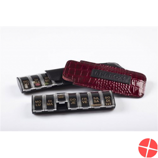 Anabox De Luxe 1x7 Bordeaux Medidispenser mit Lederetui