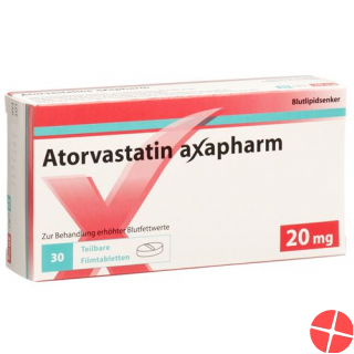 Atorvastatin Axapharm Filmtabletten 20mg 100 Stück Atorvastatin Axapharm Filmtabletten 20mg 100 Stück