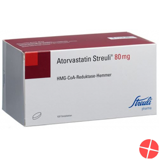 Atorvastatin Streuli Filmtabletten 80mg 30 Stück