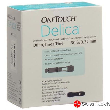 One Touch Plus Delica Lancets 200 pieces