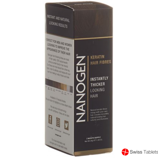 Nanogen Thickening Fibers dark brown 15 g
